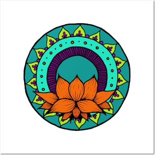 Lotus Flower Mandala Posters and Art